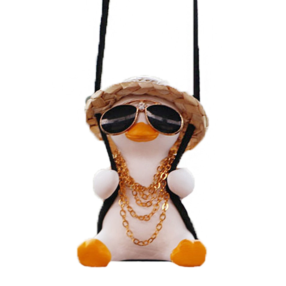 Car Pendant Cute Anime Little Duck Swing