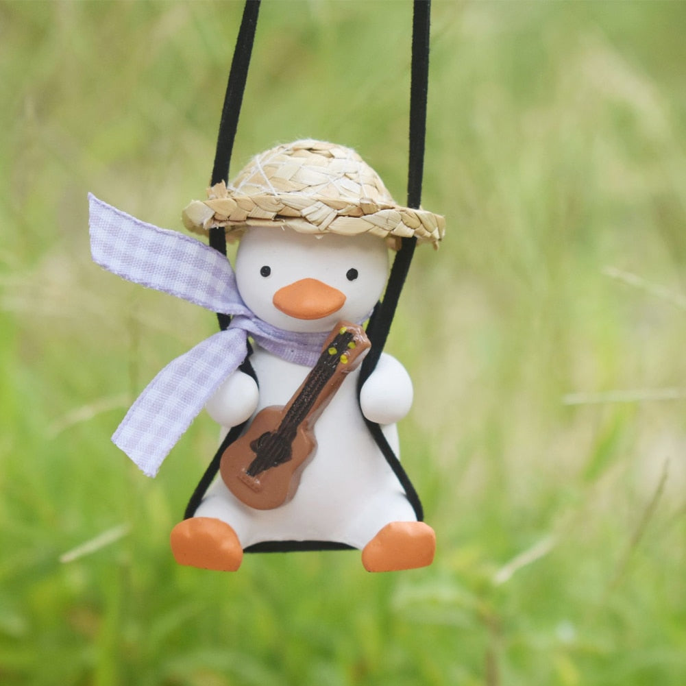 Car Pendant Cute Anime Little Duck Swing