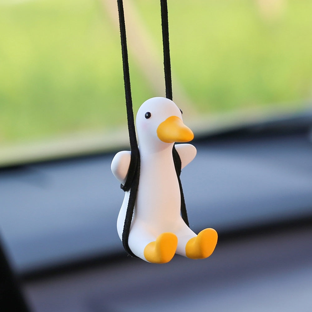 Car Pendant Cute Anime Little Duck Swing