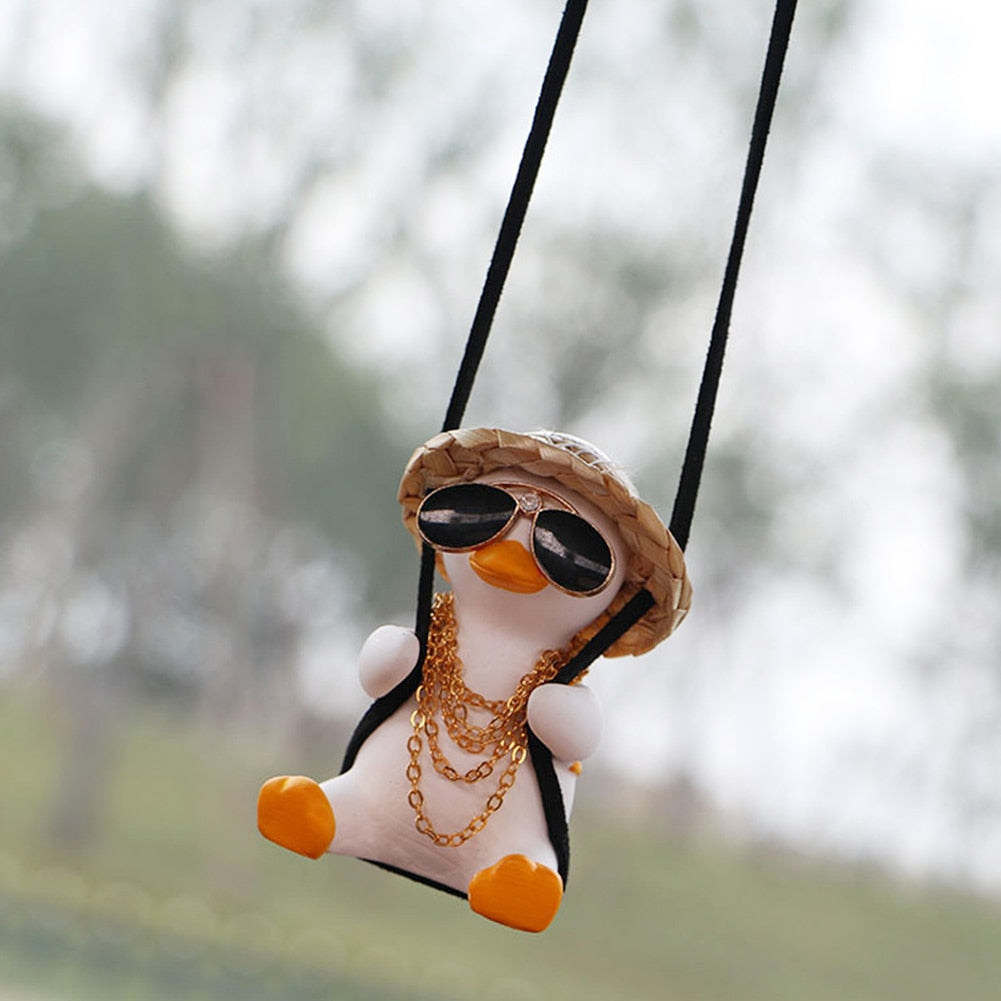 Car Pendant Cute Anime Little Duck Swing