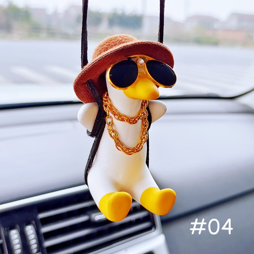 Car Pendant Cute Anime Little Duck Swing