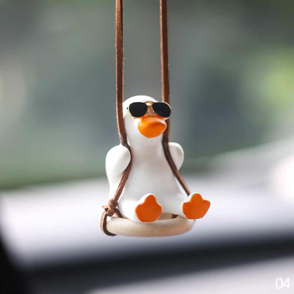 Car Pendant Cute Anime Little Duck Swing