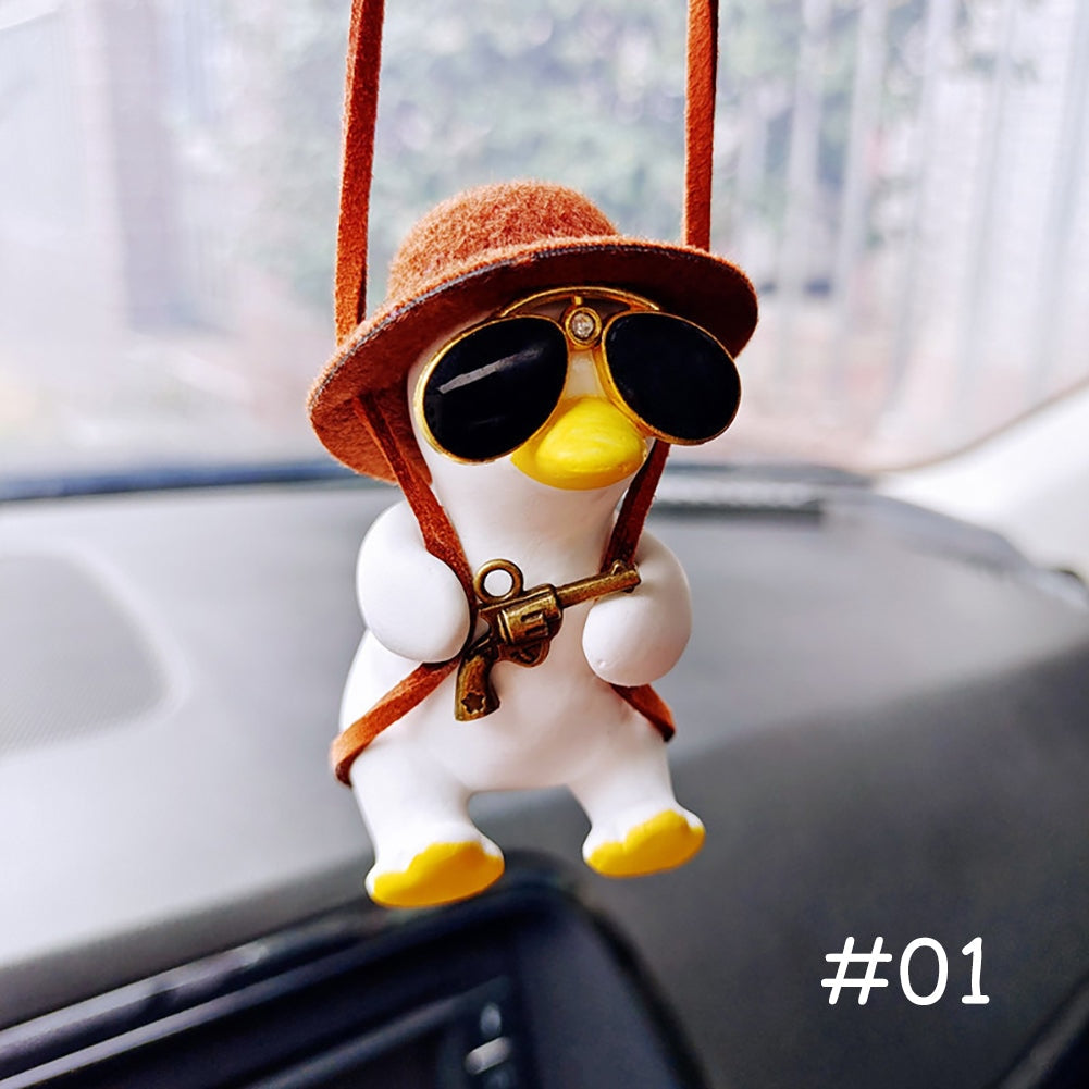 Car Pendant Cute Anime Little Duck Swing