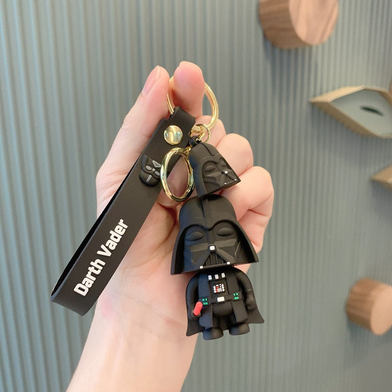 Disney Star Wars Anime Figure Darth Vader Super Heros Deadpool Keychain Pendant