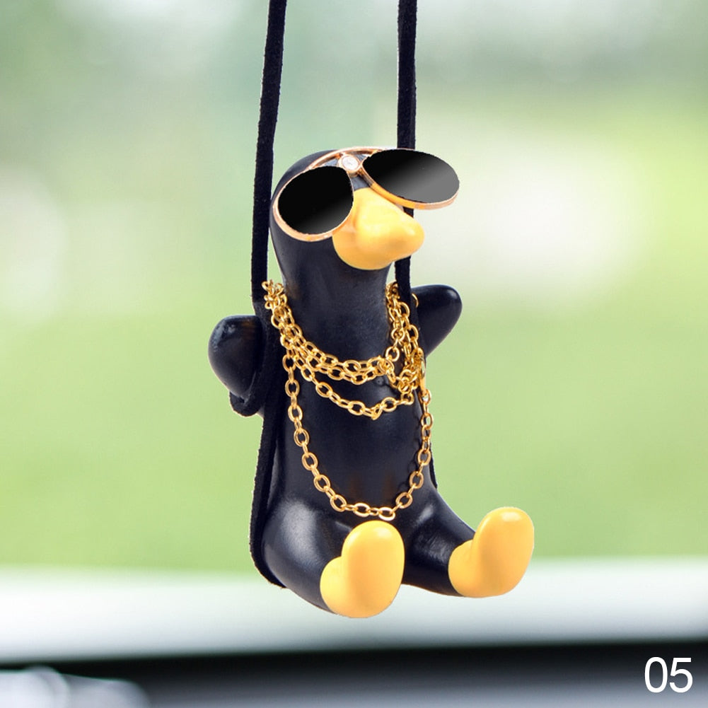 Car Pendant Cute Anime Little Duck Swing