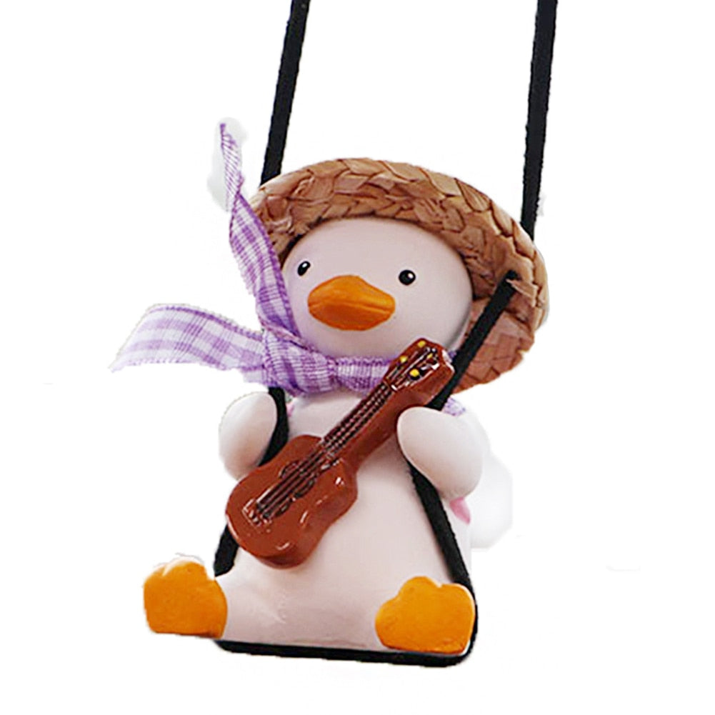 Car Pendant Cute Anime Little Duck Swing