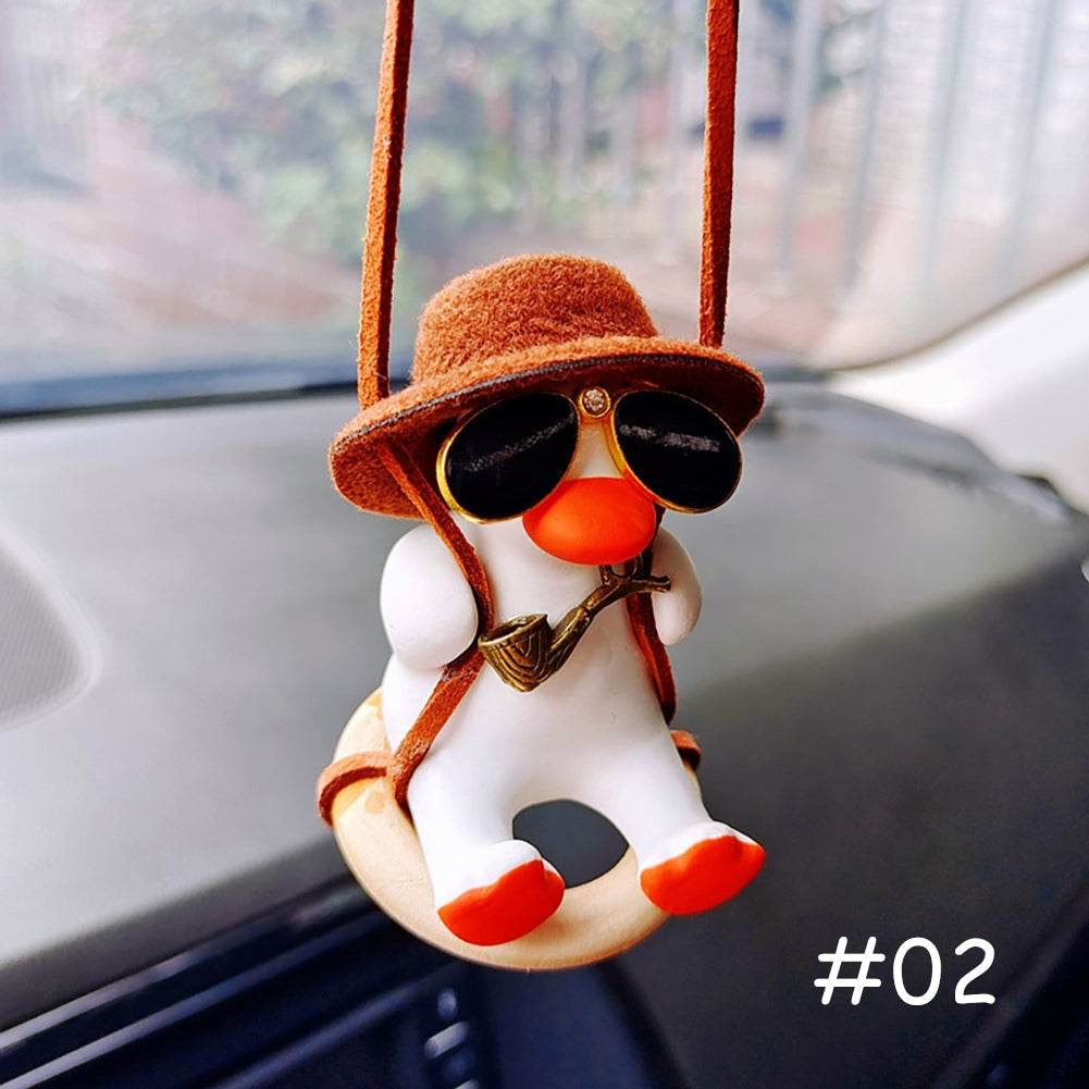 Car Pendant Cute Anime Little Duck Swing