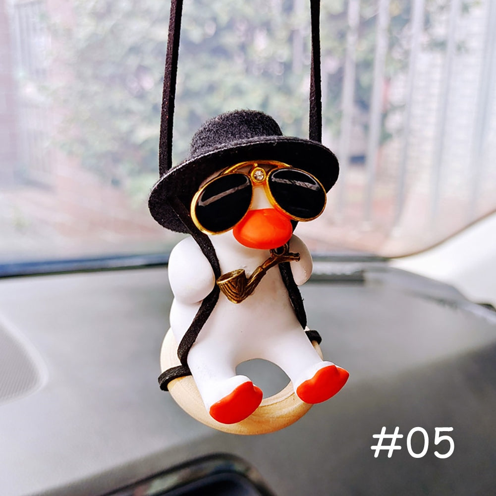 Car Pendant Cute Anime Little Duck Swing