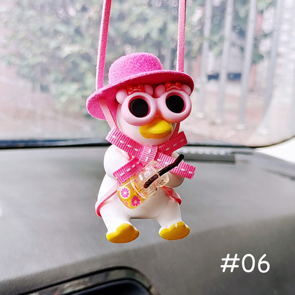 Car Pendant Cute Anime Little Duck Swing