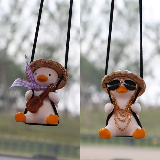 Car Pendant Cute Anime Little Duck Swing